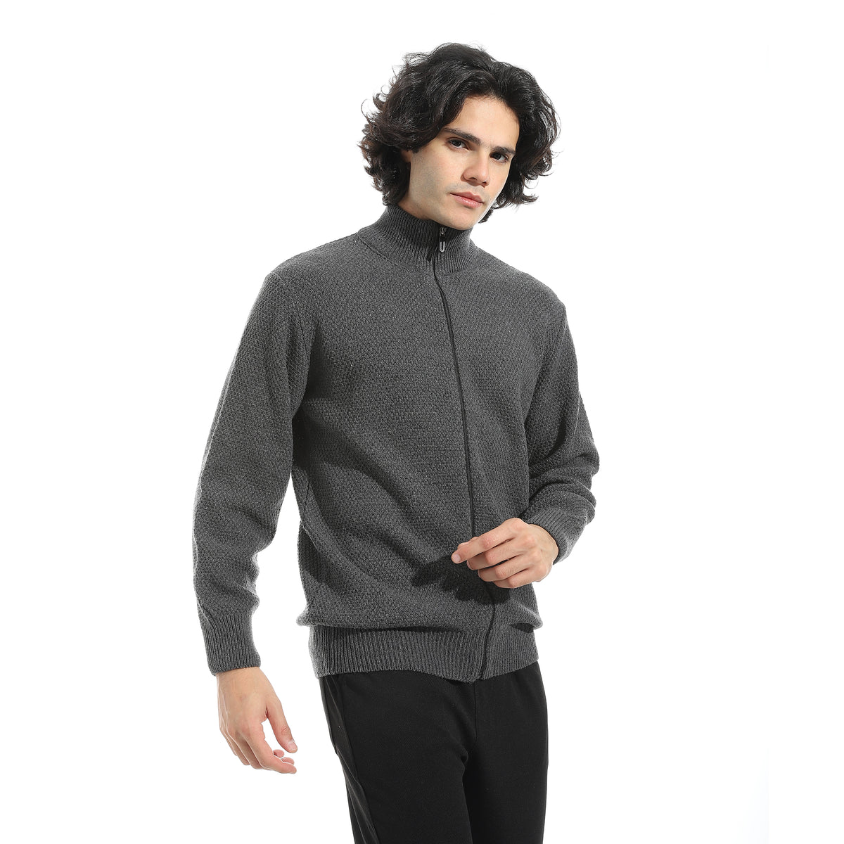 Andoraeg Full_Zipper_Closure_Self_Pattern_-_Grey – Andora