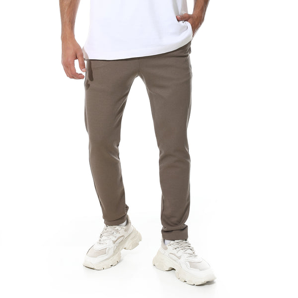 Elastic_Waist_With_Drawstring_Casual_Pants_-_Dark_Coffee