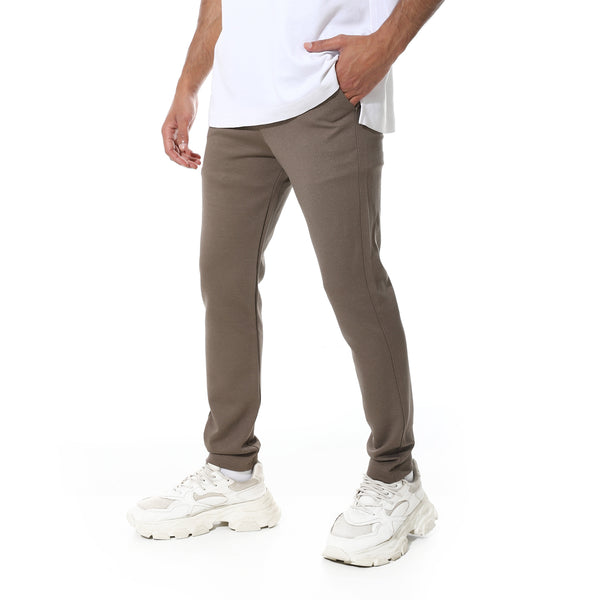 Elastic_Waist_With_Drawstring_Casual_Pants_-_Dark_Coffee