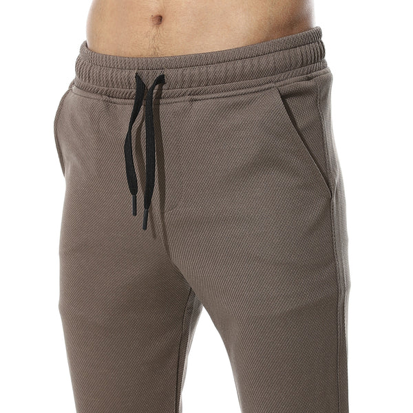 Elastic_Waist_With_Drawstring_Casual_Pants_-_Dark_Coffee