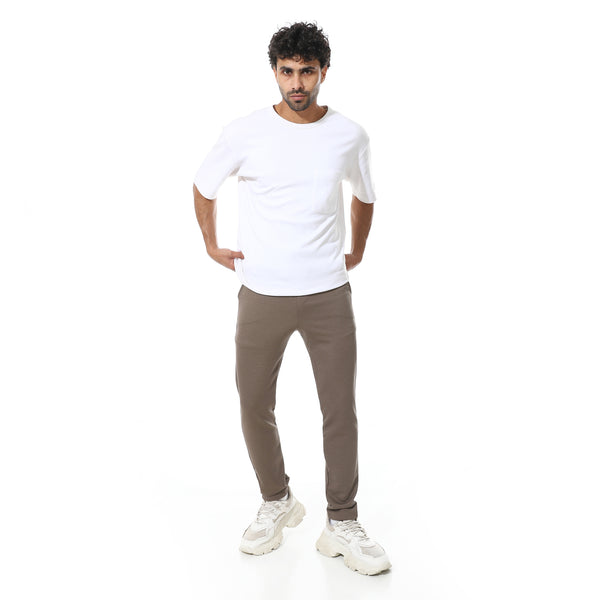 Elastic_Waist_With_Drawstring_Casual_Pants_-_Dark_Coffee