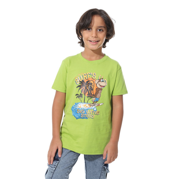 Regular_Fit_Printed_Boys_T-Shirt_Sheen_Green