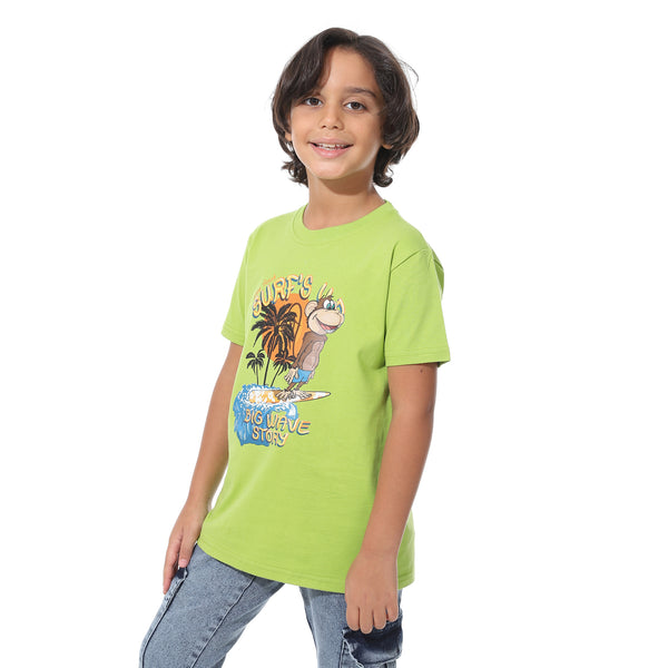 Regular_Fit_Printed_Boys_T-Shirt_Sheen_Green