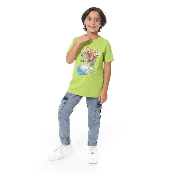 Regular_Fit_Printed_Boys_T-Shirt_Sheen_Green
