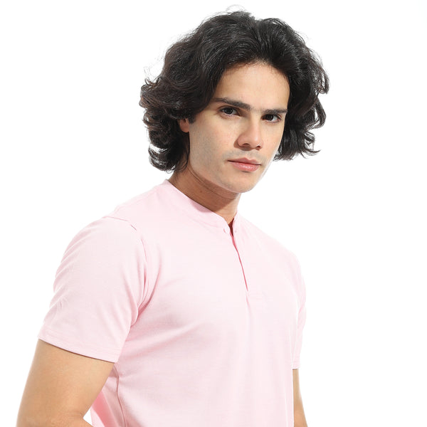 Half_Sleeves_Plain_Button_Closure_Collar_-_Light_Pink