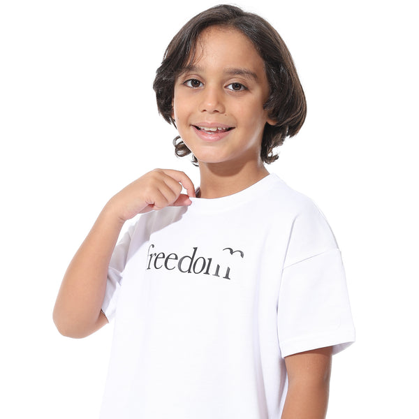 Printed_Half_Sleeves_White_T-Shirt_-_White