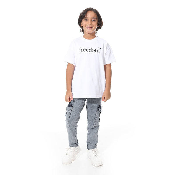 Printed_Half_Sleeves_White_T-Shirt_-_White
