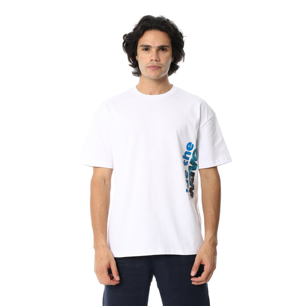 Printed_Half_Sleeves_Loose_Fit_T-Shirt_-_White