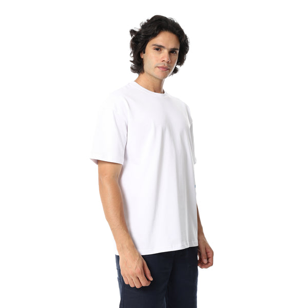 Printed_Half_Sleeves_Loose_Fit_T-Shirt_-_White
