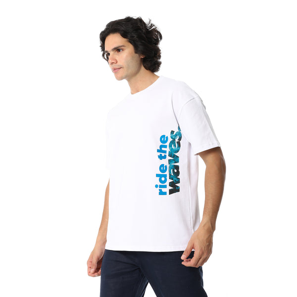 Printed_Half_Sleeves_Loose_Fit_T-Shirt_-_White