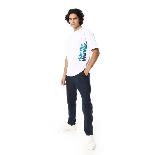 Printed_Half_Sleeves_Loose_Fit_T-Shirt_-_White