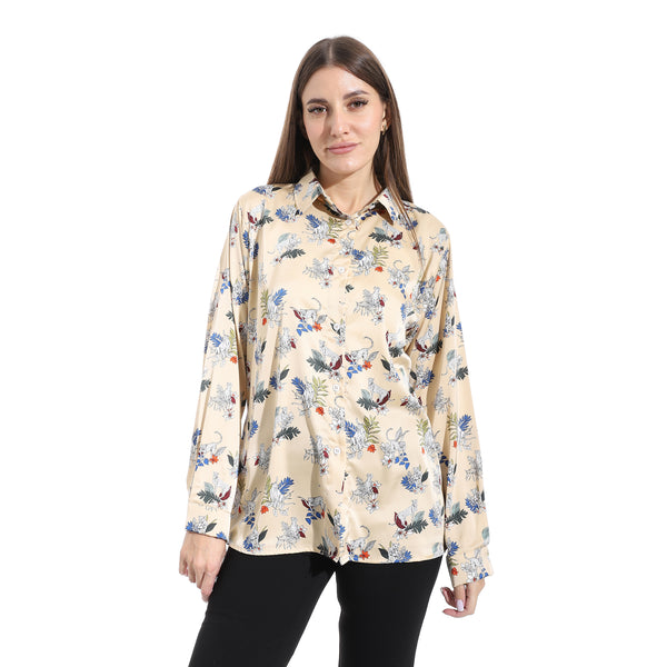 Self_patterned_Turned_Down_Collar_Blouse_-_Beige