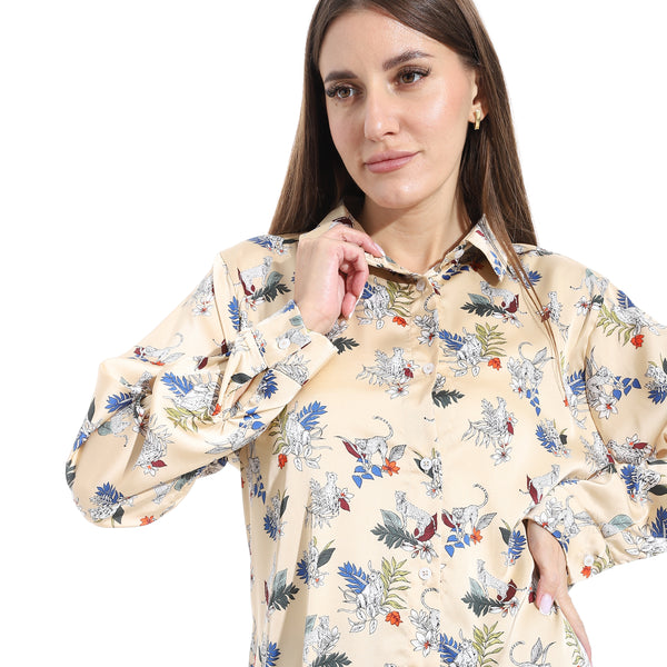 Self_patterned_Turned_Down_Collar_Blouse_-_Beige