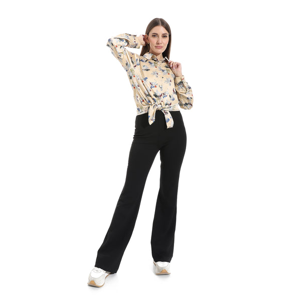 Self_patterned_Turned_Down_Collar_Blouse_-_Beige