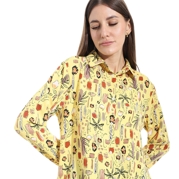 Turned_Down_Collar_Long_Sleeves_Blouse__-_Yellow