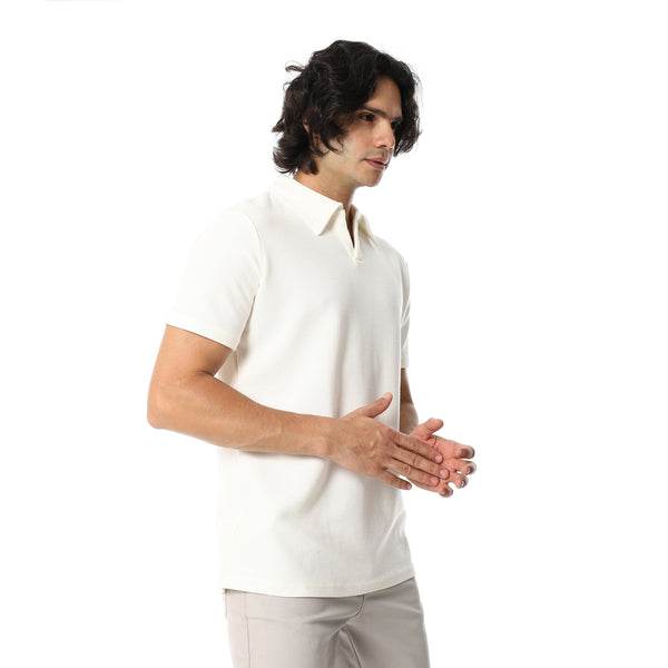 Off-White_Half_Sleeves_Self_Pattern_Turned_Down_Collar_T-Shirt-Off-White