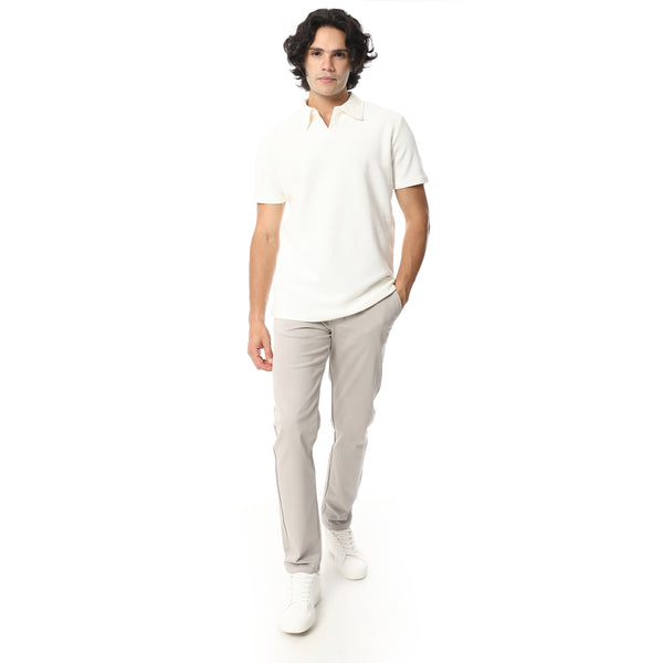 Off-White_Half_Sleeves_Self_Pattern_Turned_Down_Collar_T-Shirt-Off-White