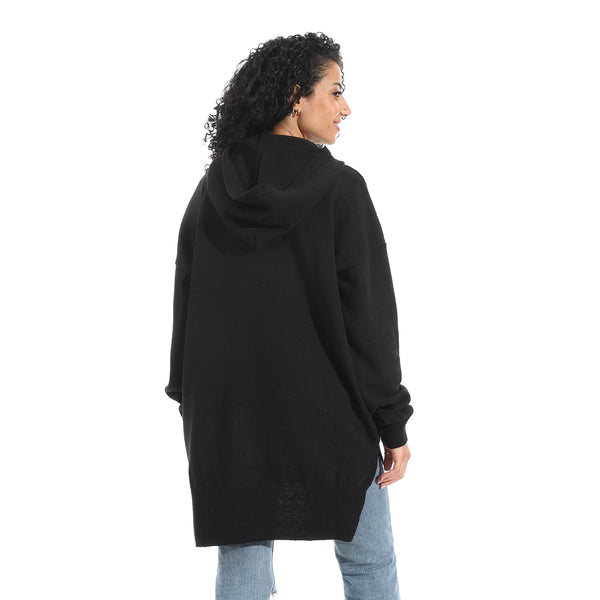 Printed_Long_Sleeves_Hoodie_-_Black