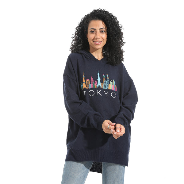 Printed_Long_Sleeves_Hoodie_-_Navy_Blue