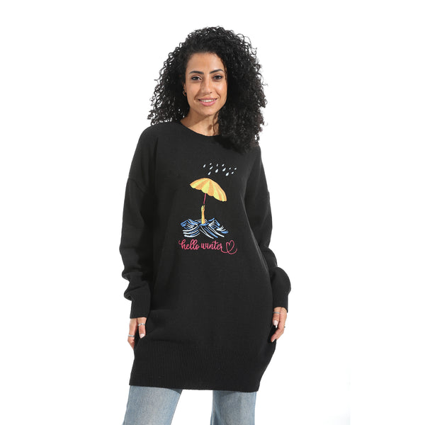 Printed_Long_Sleeves_Hoodie___Black