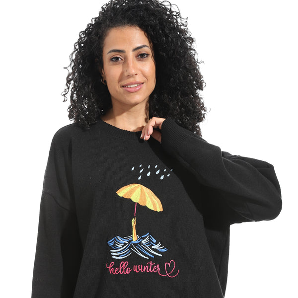 Printed_Long_Sleeves_Hoodie___Black