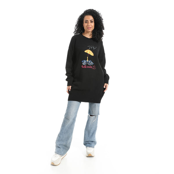 Printed_Long_Sleeves_Hoodie___Black