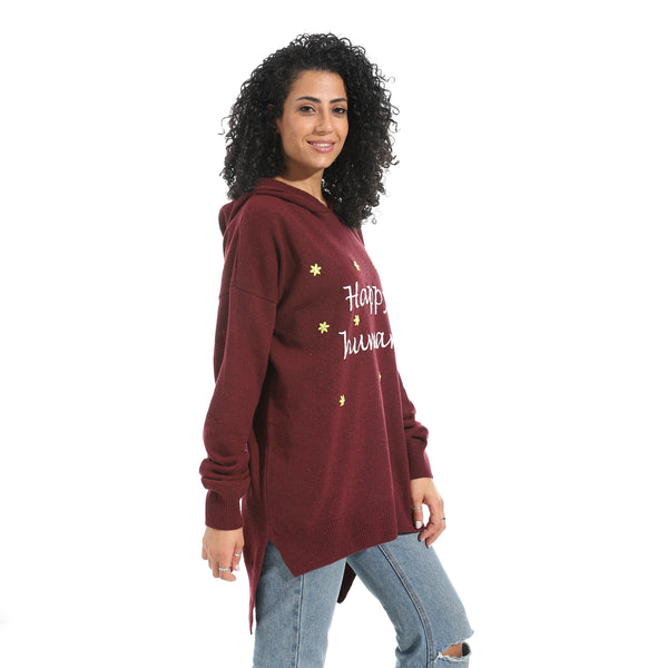 Printed_Long_Sleeves_Hoodie_-_Dark_Red