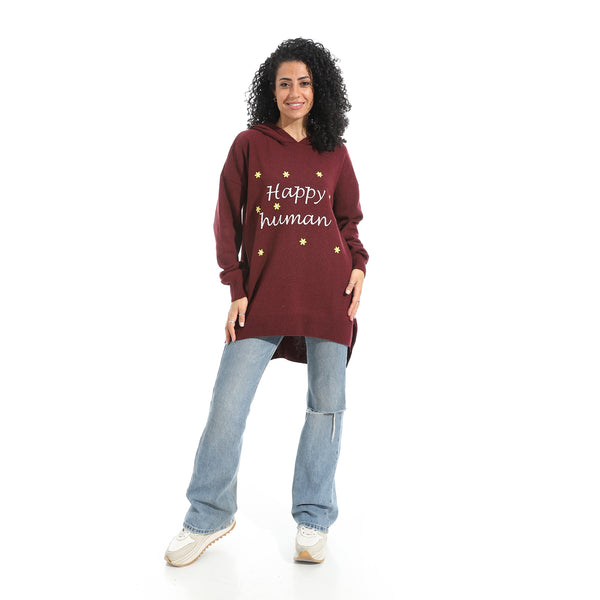 Printed_Long_Sleeves_Hoodie_-_Dark_Red