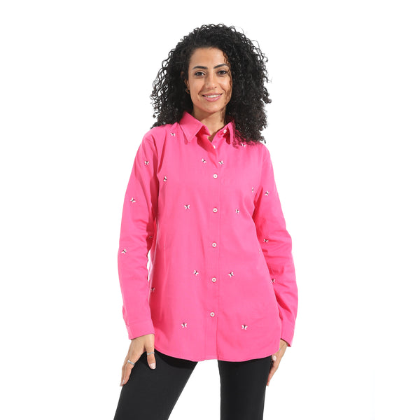 Embrodired_Long_Sleeves_Turned_Down_Collar_Shirts_-_Pink