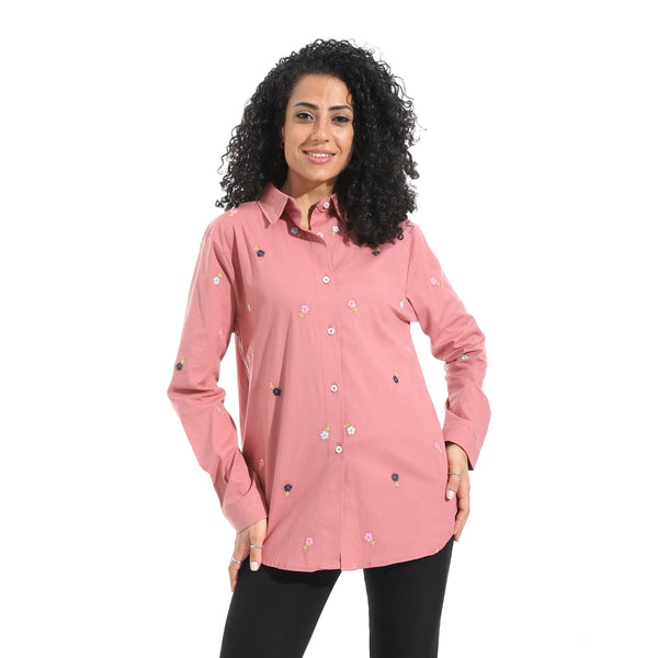 Embrodired_Long_Sleeves_Turned_Down_Collar_Shirts_-_Rose