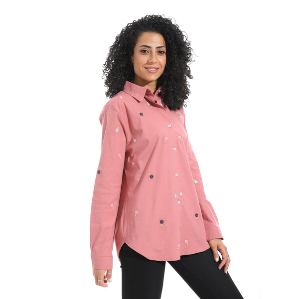 Embrodired_Long_Sleeves_Turned_Down_Collar_Shirts_-_Rose