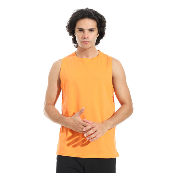 Cut_Sleeves_Basic_Top_-_Orange