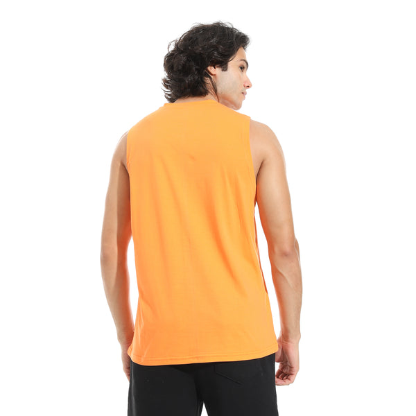 Cut_Sleeves_Basic_Top_-_Orange