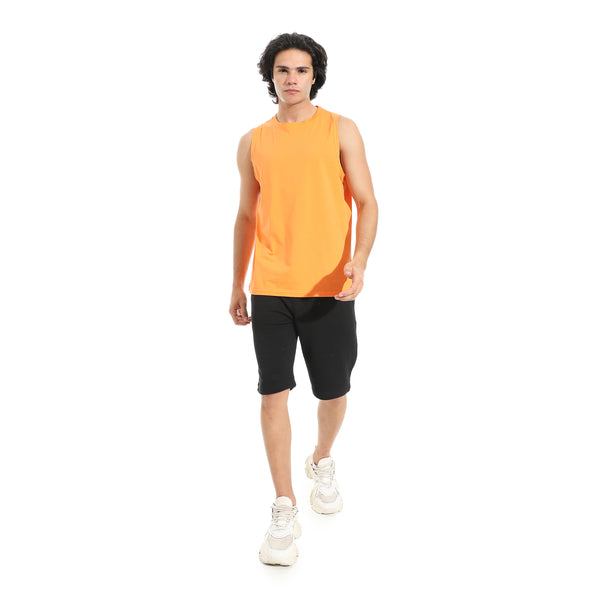 Cut_Sleeves_Basic_Top_-_Orange