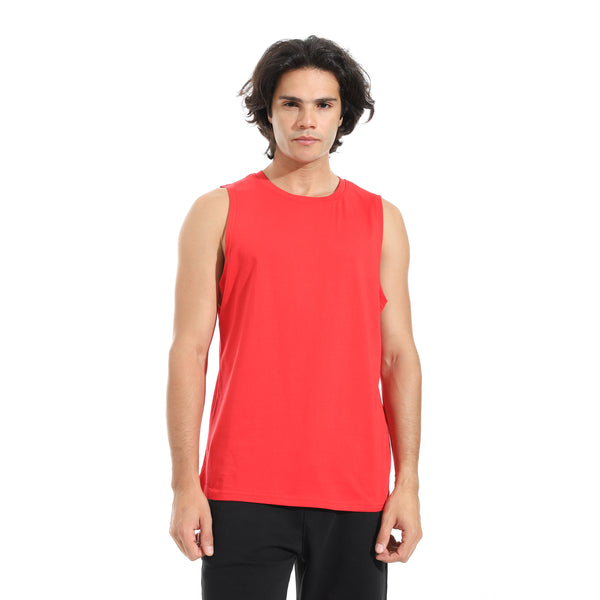 Cut_Sleeves_Basic_Top_-_Red