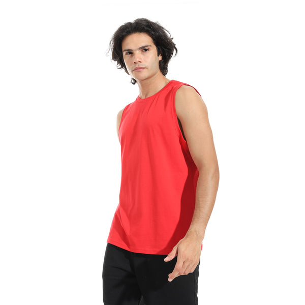 Cut_Sleeves_Basic_Top_-_Red