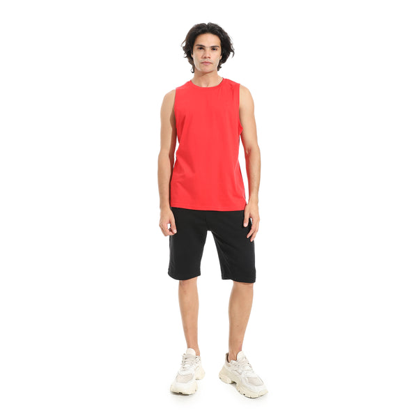 Cut_Sleeves_Basic_Top_-_Red