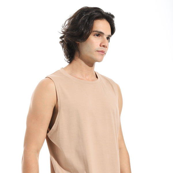 Cut_Sleeves_Basic_Top_-_Beige