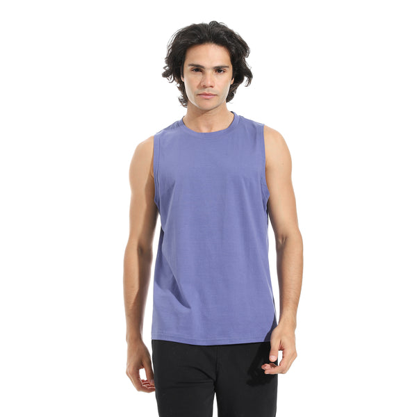 Cut_Sleeves_Basic_Top_-_Purple