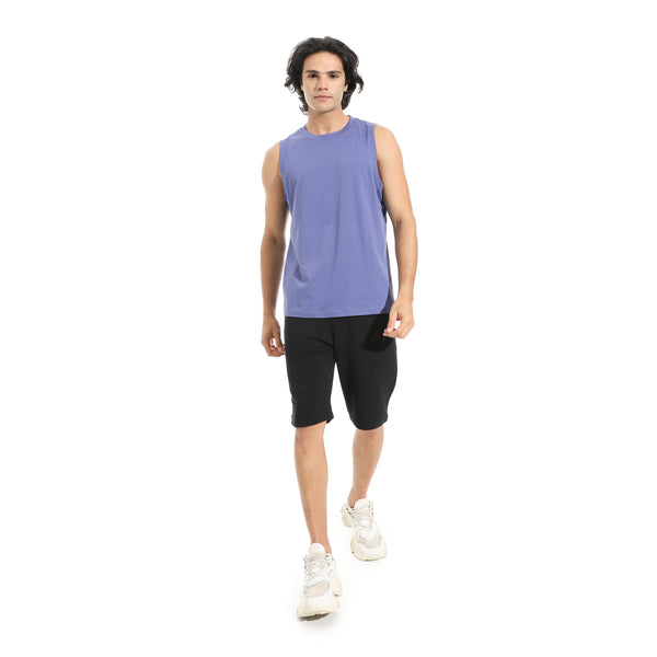 Cut_Sleeves_Basic_Top_-_Purple