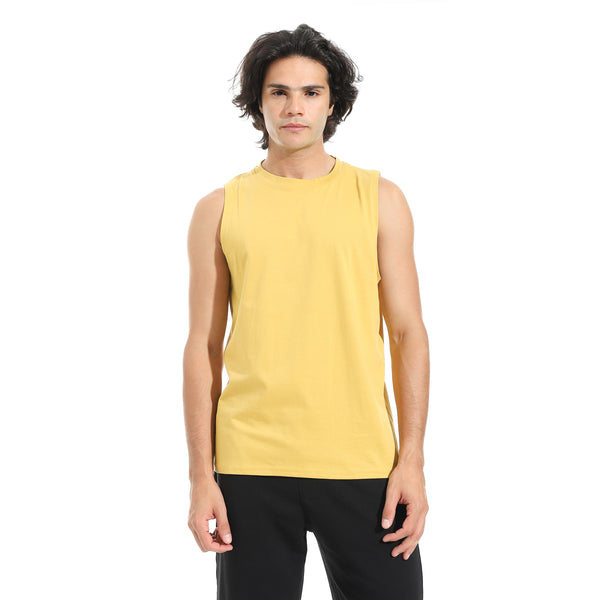 Cut_Sleeves_Basic_Top_-_Mustard_Yellow