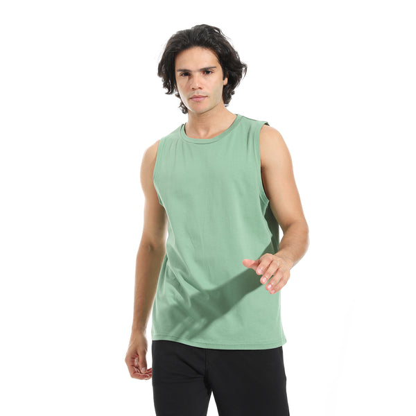 Cut_Sleeves_Basic_Top_-_Green