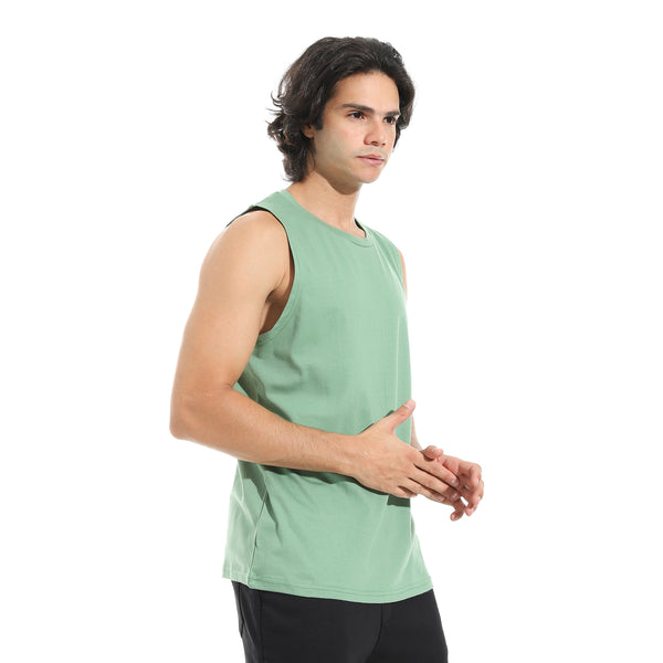 Cut_Sleeves_Basic_Top_-_Green