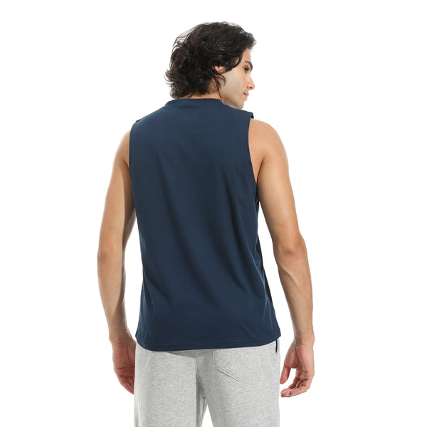 Cut_Sleeves_Basic_Top_-_Navy_Blue