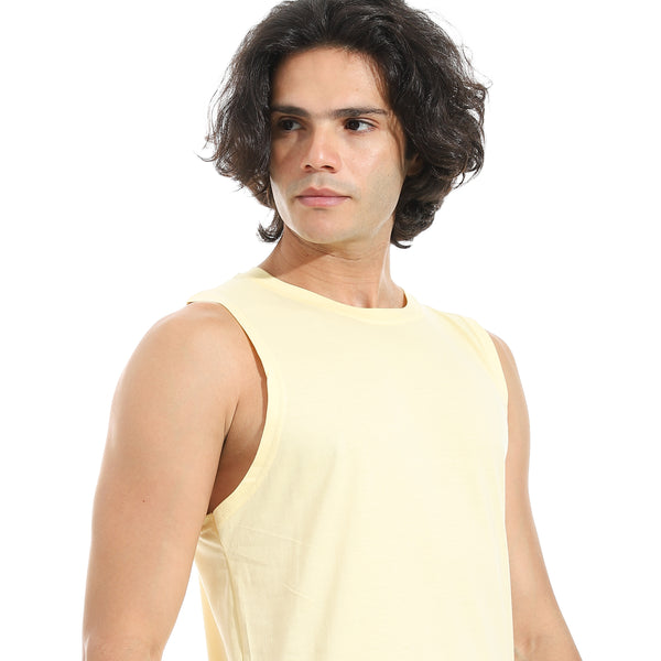 Cut_Sleeves_Basic_Top_-_Light_Yellow