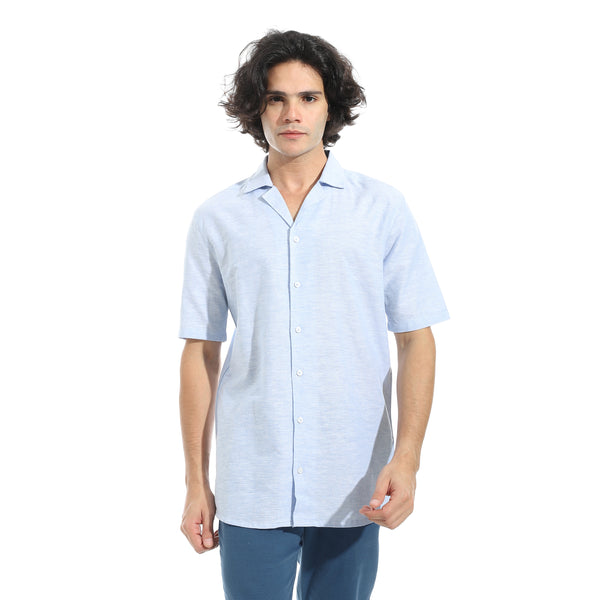 Half_Sleeves_Linen_Shirt_-_Baby_Blue