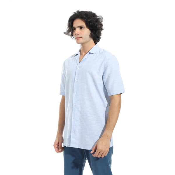Half_Sleeves_Linen_Shirt_-_Baby_Blue