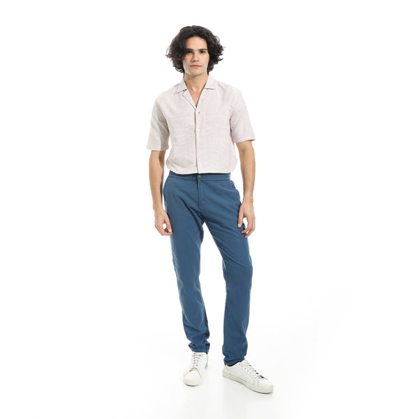 Half_Sleeves_Linen_Shirt_-_Beige