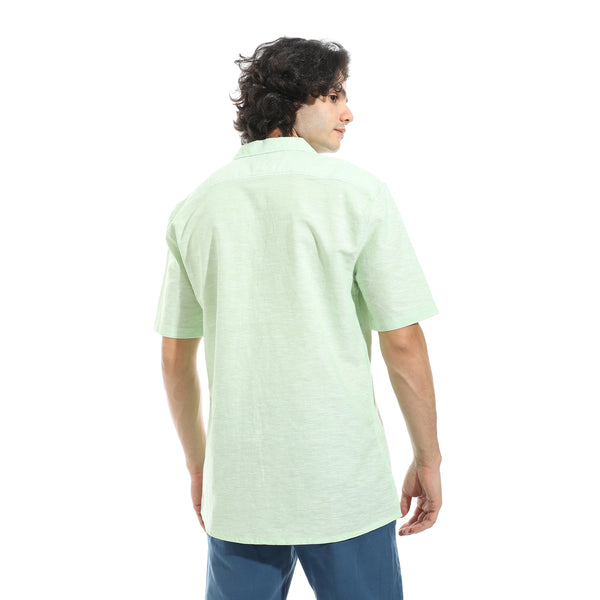 Half_Sleeves_Linen_Shirt_-_Mint_Green