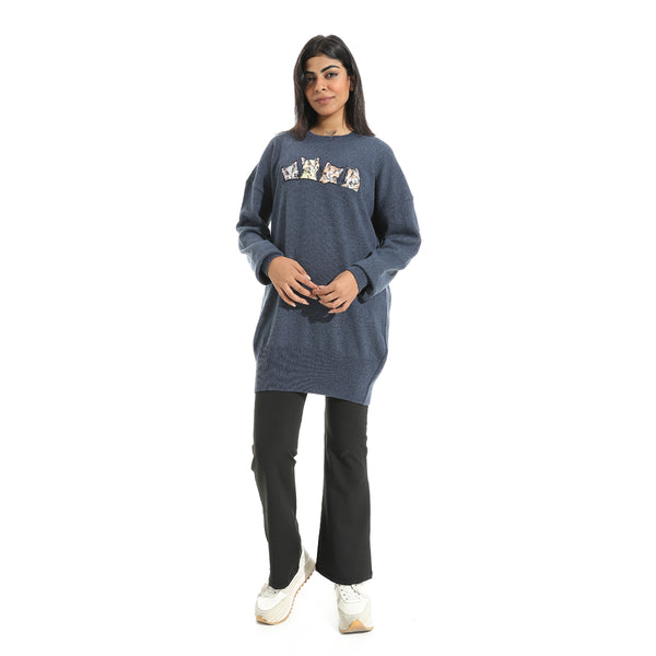 Embrodried_Cats_Shapes_Long_Sleeves_Indigo_Pullover_Blue